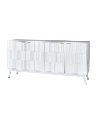 Modern Beat 63"Wide 4 door Sideboard with Adjustable Shelf