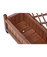 2-Pack Raised Garden Bed with Trellis & Climbing Racks