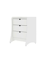 Manhattan Comfort 34.25" Wood Coney Mid-Century Modern 3-Drawer Dresser