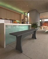 Manhattan Comfort 18.3" 2-Pc. Wood Coney Mid-Century Modern Dining Bench Set