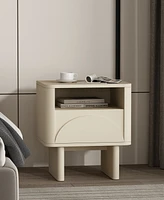Manhattan Comfort 21.9" Wood Ella Modern 2-Full Extension Drawer Nightstand