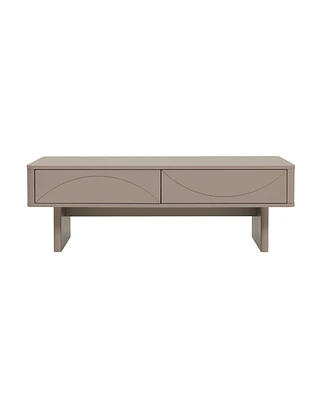 Manhattan Comfort 47.2" Wood Ella Modern 2-Full Extension Drawer Coffee Table
