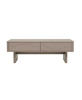 Manhattan Comfort 47.2" Wood Ella Modern 2-Full Extension Drawer Coffee Table