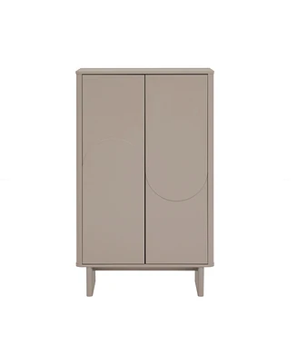 Manhattan Comfort 51.4" Wood Ella Modern 3-Shelf Accent Cabinet