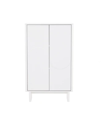 Manhattan Comfort 51.4" Wood Ella Modern 3-Shelf Accent Cabinet