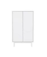 Manhattan Comfort 51.4" Wood Ella Modern 3-Shelf Accent Cabinet