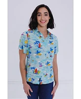 Sesame Street Big Bird Cookie Monster Elmo Oscar the Grouch Matching Family Hawaiian Button Down Shirt Infant to Little Kid