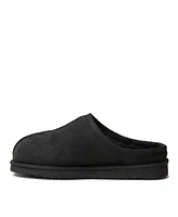 Dearfoams Men's Fireside By Grafton Genuine Shearling Clog Slipper