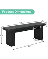 Tribesigns Wooden Entryway Bench, 47-Inch Wood Dining Table Bench Long Kitchen Bench with Sturdy Frame for Dining Room, Modern End of Bed Bench for Be