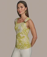 Donna Karan New York Women's Sleeveless Printed Knit Top