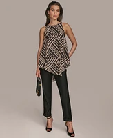 Donna Karan New York Women's Printed Sleeveless Blouse