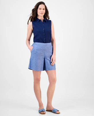 Charter Club Women's High-Rise Wide-Leg Shorts, Exclusively at Macy's