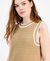 Tommy Hilfiger Women's Basketweave Contrast-Trim Sweater