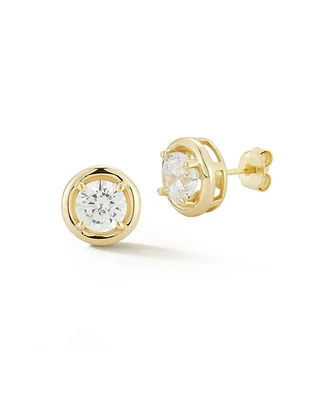 Rachel Zoe 14K Gold Plated Sterling Silver Puffy Round Studs