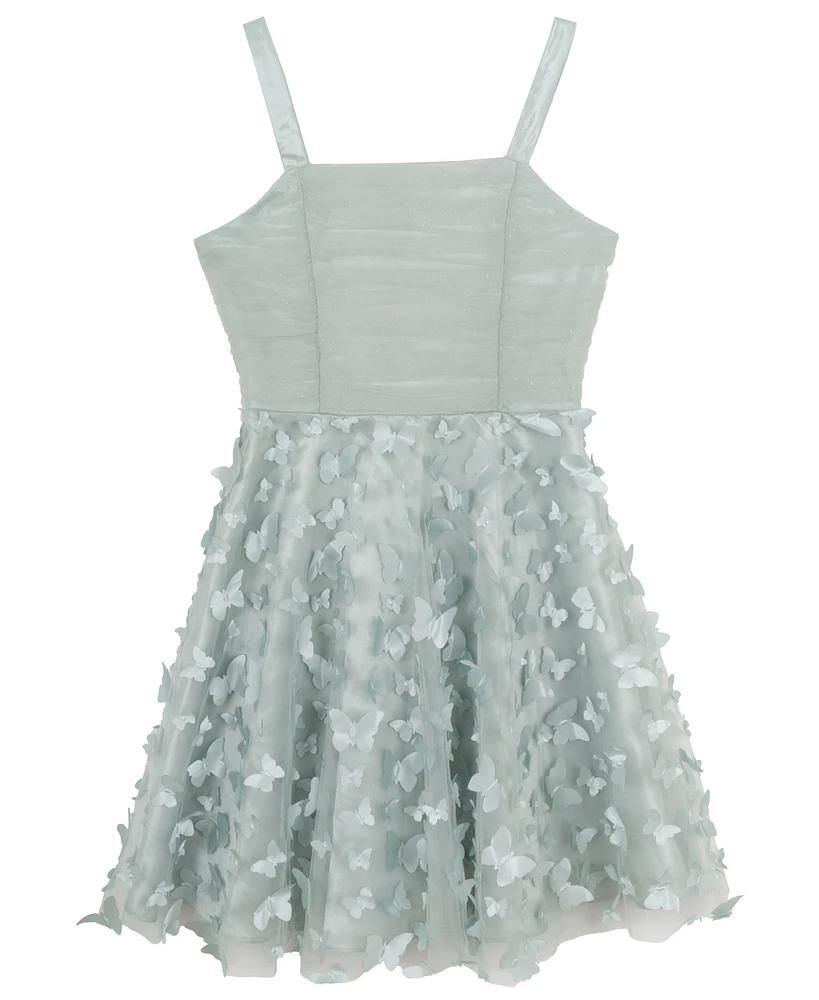 Rare Editions Big Girls 3D Butterfly Party Dress