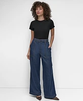 Dkny Women's Lightweight Wide-Leg Jeans