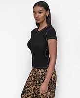Dkny Women's Contrast-Stitch Top