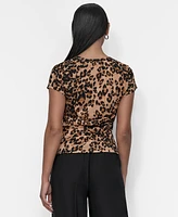 Dkny Women's Cheetah-Print Top