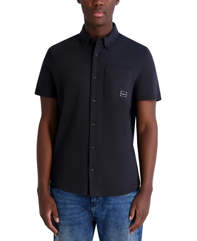 Karl Lagerfeld Paris Men's Chest Logo Shirt