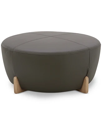 Nierling Leather Ottoman, Exclusively at Macy's