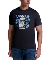 Karl Lagerfeld Paris Men's Gothic Logo Armor Graphic T-Shirt