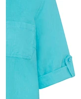 Olsen Women's Rolled Sleeve Tab Shirt