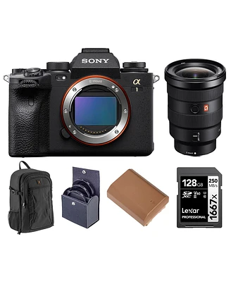 Sony Alpha 1 Mirrorless Camera, Bundle with Fe 16-35mm f/2.8 Gm Lens, Alpine 200 Backpack, 128GB Uhs-ii Sdxc Memory Card, Extra Battery, 82mm Filter K