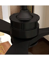 60 inch ceiling fan without light, can be used indoors and outdoors, with remote control, reversible Dc motor, no noise, for bedroom, living room, ter