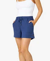 Cable & Gauge Women's Linen Blend Drawstring Short