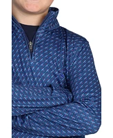 Tailorbyrd Boys Geo Printed Performance Quarter Zip