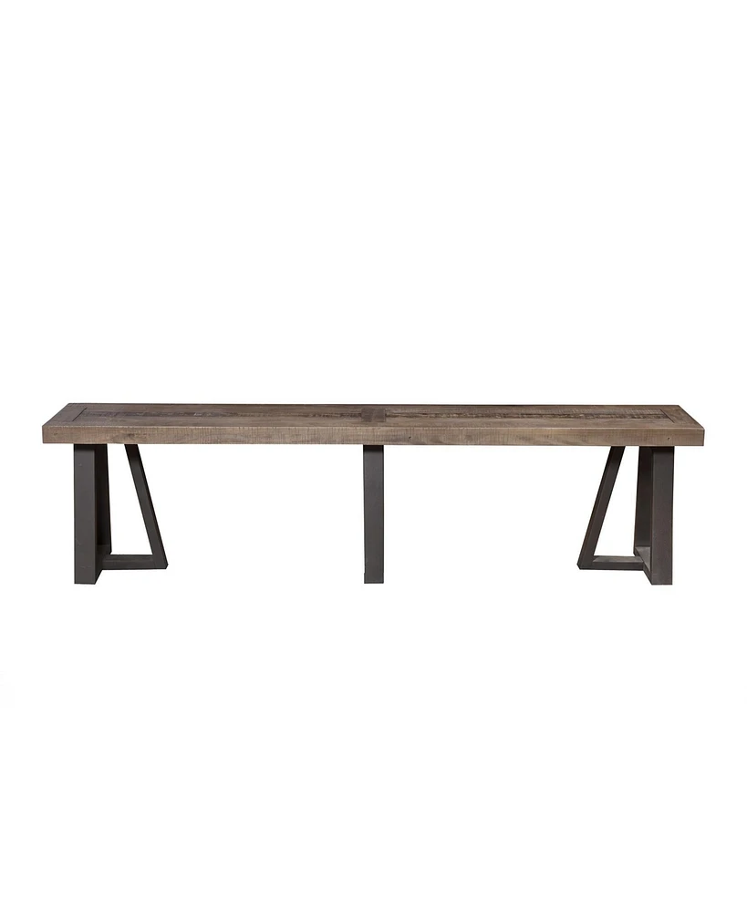 Solid Wood Dining Bench with Distressed Finish for Rustic or Traditional Decor