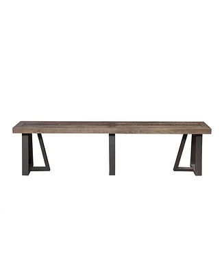 Solid Wood Dining Bench with Distressed Finish for Rustic or Traditional Decor