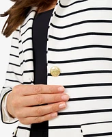 Cable & Gauge Women's Stripe Stretch Knit Jacket