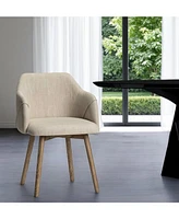 Fabric Upholstered Dining Arm Chair for Modern Dining Room Furniture