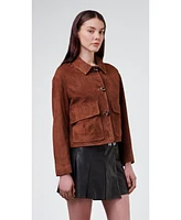 Furniq Uk Women's Cropped Suede Jacket, Created for Macy's