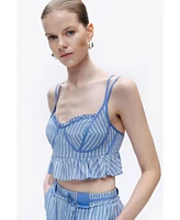 Nocturne Women's Ruffle Crop Top