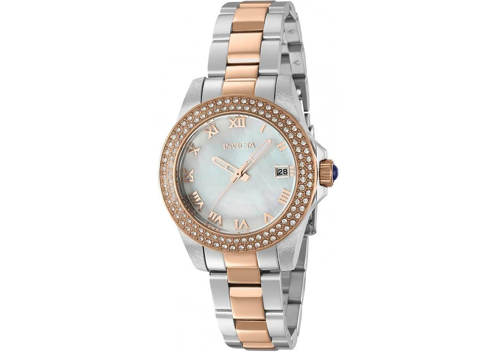 Invicta Women's Angel Quartz 3 Hand White Dial Watch