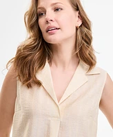 Nautica Jeans Women's Dobby Sleeveless Popover Top
