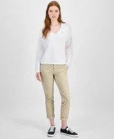 Tommy Hilfiger Women's Open-Stitch Johnny-Collar Sweater