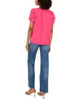 Vince Camuto Women's V-neck Tulip Sleeve Blouse