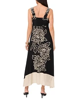 Vince Camuto Women's Square-Neck Floral-Print Maxi Dress