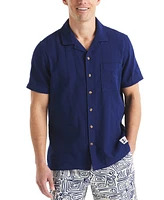 Beach Boys x Nautica Men's Seersucker Camp Short-Sleeve Shirt