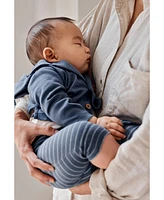 Carter's Baby Boys Cotton Little Character Set Hooded Cardigan, Barn-Print Bodysuit & Striped Pants, 3 Piece