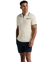 Original Penguin Men's Slim-Fit Ribbed Open Collar Polo
