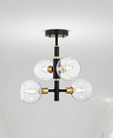 Home Accessories 15" Silvia 4-Light Indoor Semi-Flush Mount Ceiling Light