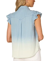 Democracy Women's Flutter-Sleeve Shirt
