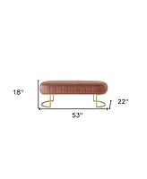 Tufted Velvet Upholstered Bench – Luxurious Accent Seat for Bedroom, Entryway, or Living Room Decor