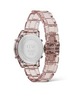 Daniel Wellington Women's Chronograph Pink Plastic Watch, 36mm