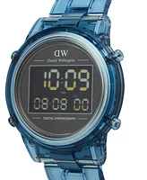 Daniel Wellington Men's Chronograph Blue Plastic Watch, 42mm
