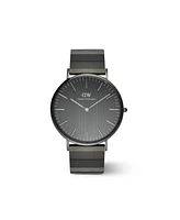 Daniel Wellington Men's Analog Graphite Stainless-Steel Watch, 40mm
